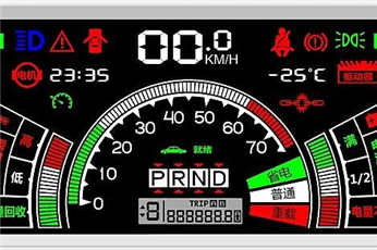 Electric car instrument LCD screen